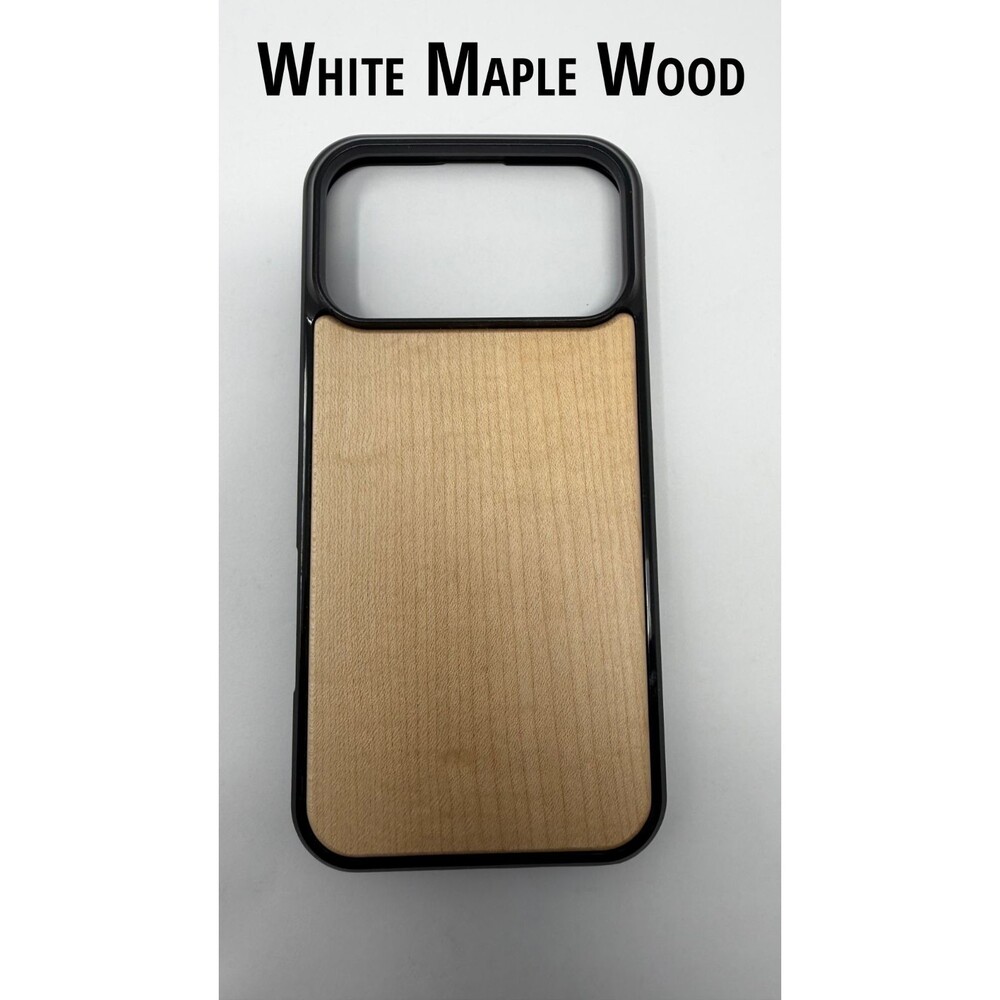 Wooden iPhone 17 Pro Max Phone Case - White Maple Wood